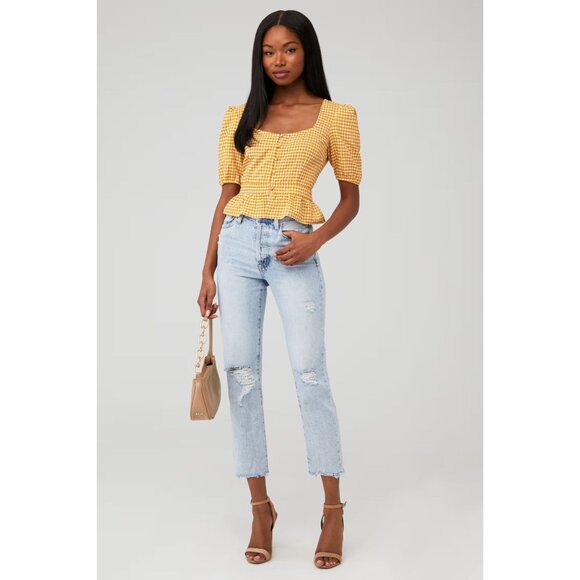 Pistola Charlie High Rise Straight Jeans in Hysteria Distressed 26 Womens denim - Picture 16 of 16